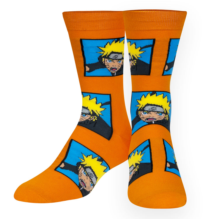 Odd Sox, Naruto Camo, Fun Graphic Print Crew Socks for Men & Women, Large 