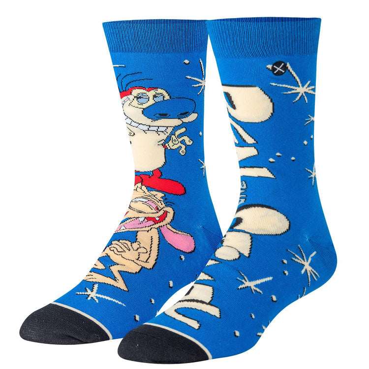 Odd Sox, Ren & Stimpy Nickelodeon Cartoon, Fun Cute Socks for